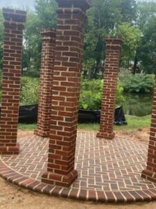 Gazebo columns.