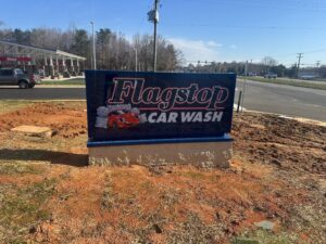 Flagstop carwash sign. 