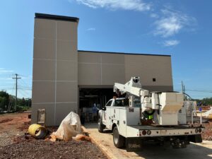 Exit side of the carwash.